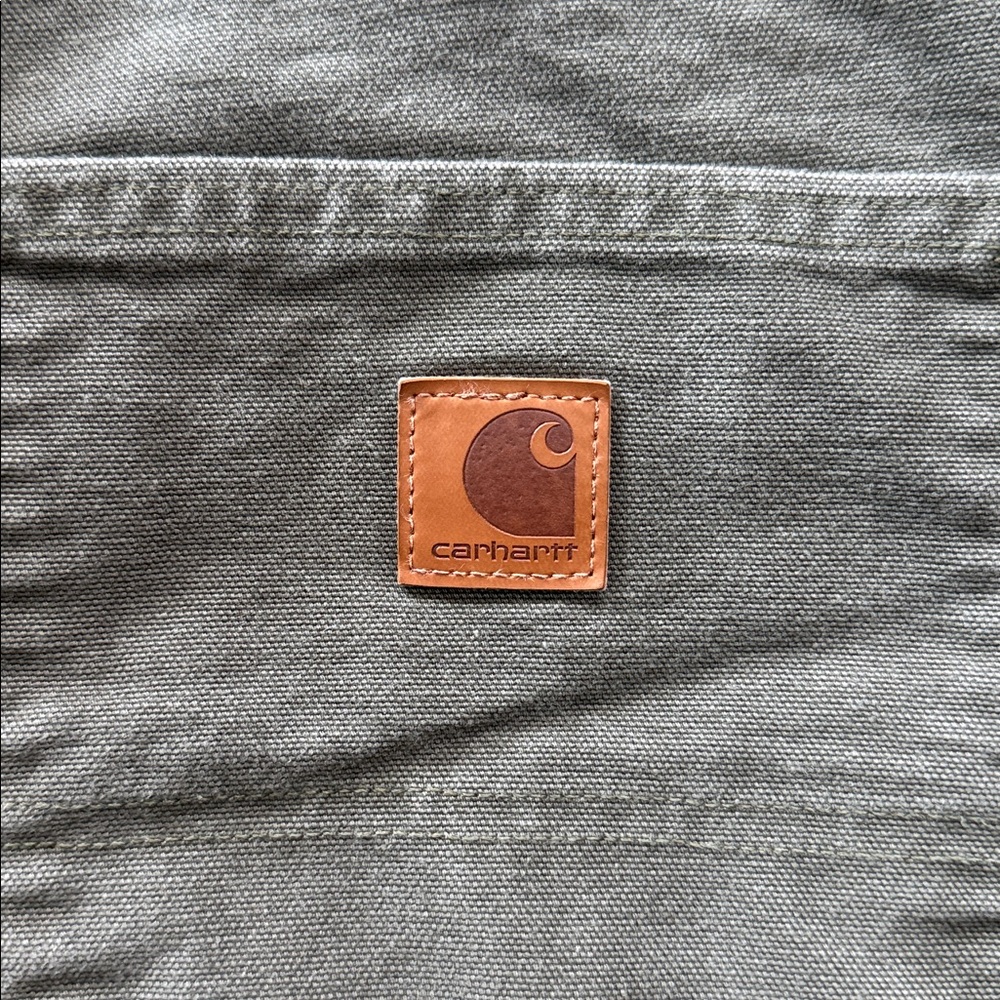 Carhartt Original Dungaree fit 32x32 💯 cotton. Green - Picture 4 of 10